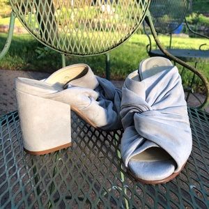 Anthropologie Grey Ouigal Lundy Mules/Slides